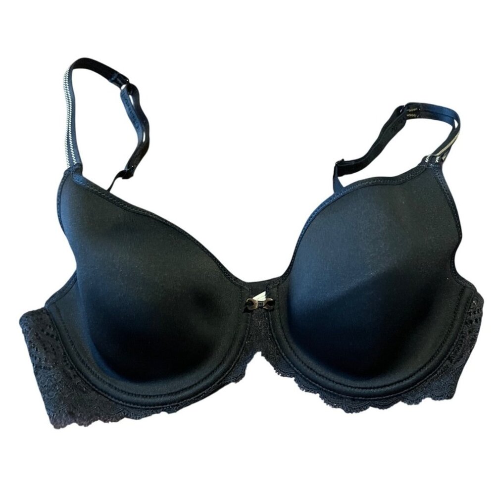 Chantelle Womens‎ Black Lace Bra 32 D Adjustable Straps Underwire Back Closure